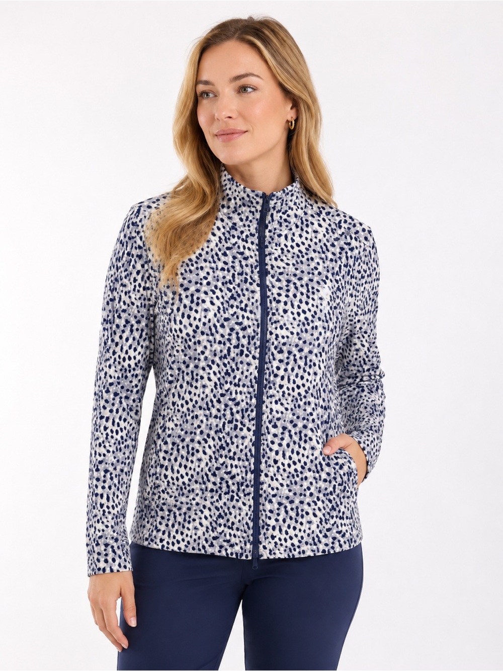 Tommy Bahama IslandZone Animal Print Zip Up Jacket Size Large